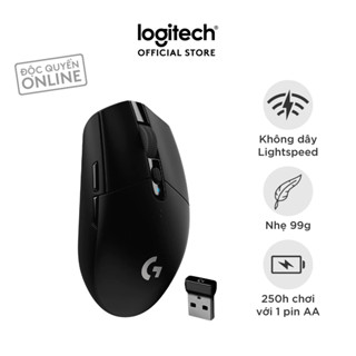 Chuột gaming không dây Logitech G G305 LIGHTSPEED - Hero 12K DPI, Nhẹ 99g, 6 nút lập trình, Pin 250h