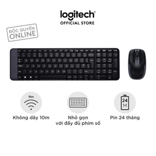 Combo chuột phím không dây Logitech MK215 - nhỏ gọn, có phím số, 1 đầu thu USB