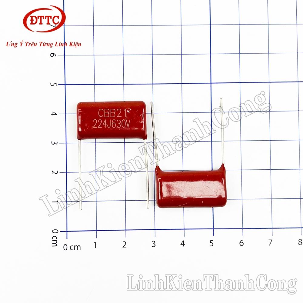 Bộ 10 Chiếc Tụ CBB 0.22uF 224J 630V 20mm