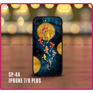 Ốp lưng kính IPhone 7 plus/ 8 plus hình cá koi đẹp