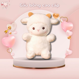 Gấu bông cừu Alpaca dễ thương, thú nhồi bông cừu trắng mềm mịn cao cấp làm quà tặng sinh nhật cho bé - gấu bông KUMI