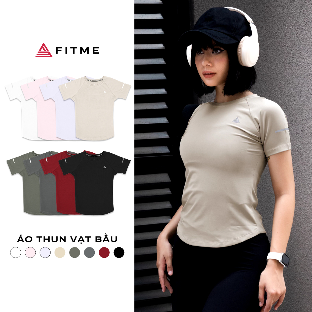 Áo thun thể thao nữ tập gym yoga Fitme vạt bầu thoáng khí thấm hút mồ hôi AVBNU | BigBuy360 - bigbuy360.vn