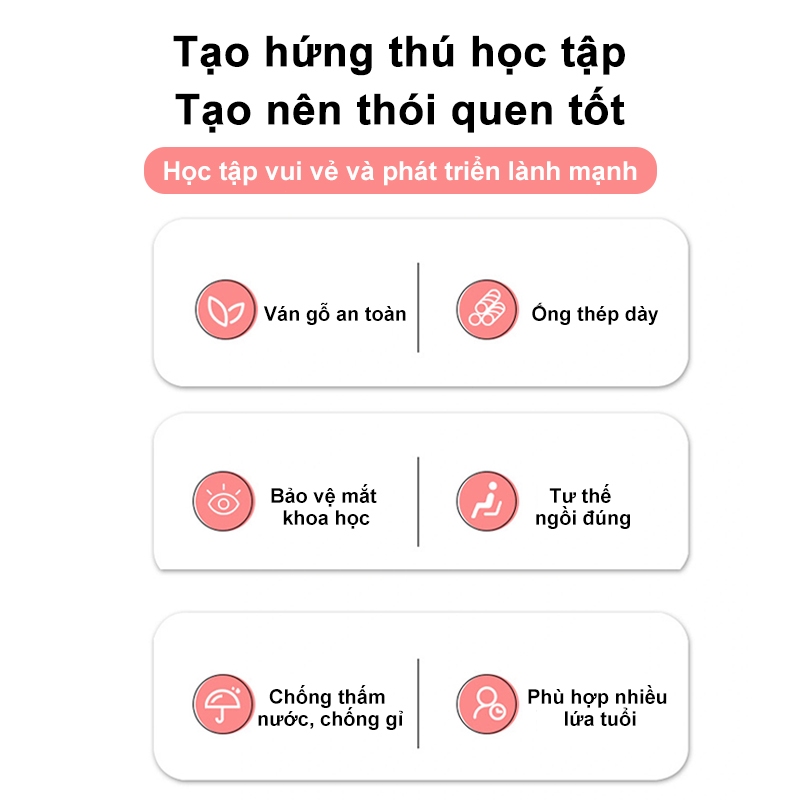 bàn học cho bé có thể nâng lên Trẻ Em Bàn Học Màu Xanh Hồng Có Ngăn Kéo Bàn Viết Học Sinh Tablelf | BigBuy360 - bigbuy360.vn