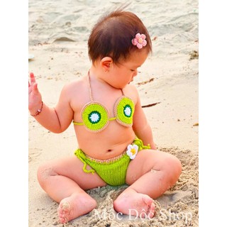 Bikini len bé gái đi biển - Kiwi – outfit chụp hình cực đáng yêu, quà tặng bé yêu