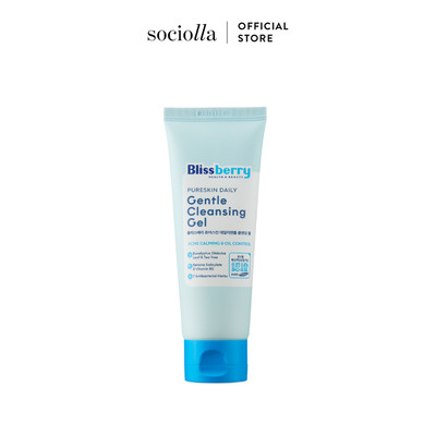 Sữa Rửa Mặt Giảm Mụn Kiềm Dầu Blissberry Pureskin Daily Gentle Cleansing Gel (Xanh)