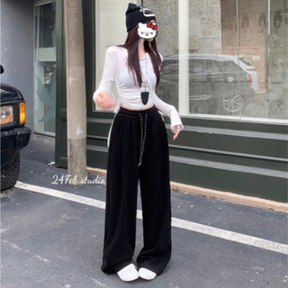 Quần len tăm nữ ống xuông lót lông phong cách ulzzang Hàn Quốc XTT QAN30 24218