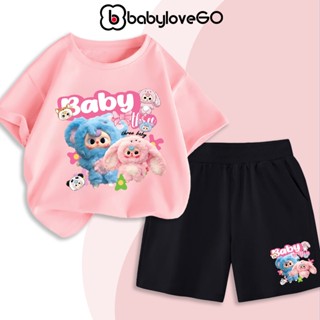 Đồ bộ bé gái BabyloveGO set đồ cho bé gái chất thun cotton mềm mịn quần áo Baby Three cho bé BLB83