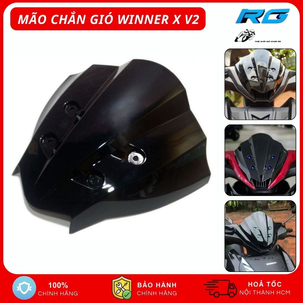 Ốp Đầu Xe Winner X Mẫu Honda, Mão Đầu Xe, Mão Chắn Gió Winner X V2 2019-2021 Cao Cấp Lắp Đặt Dễ Dàng