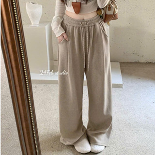 Quần len tăm nữ ống xuông lót lông phong cách ulzzang Hàn Quốc Adorable20ss QAN30