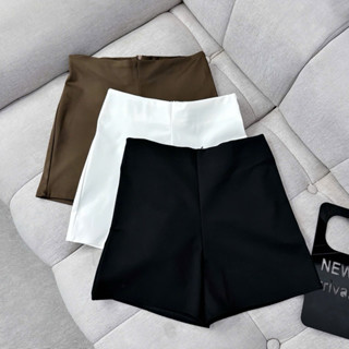 Quần Short nữ Ido khóa sau cạp cao chất liệu Umi hàn co giãn 4 chiều tôn V3