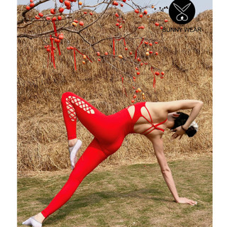 Jumpsuit thể thao cao cấp tập gym, yoga đan dây chân và eo BN0099