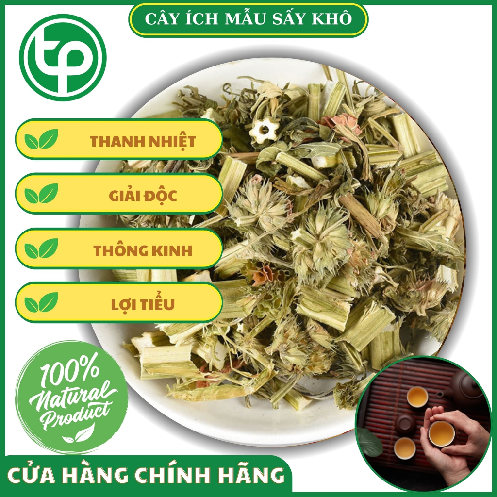 [Trà khô cao cấp] Ích mẫu - Hàng công ty chất lượng cao - túi lớn loại 500gram