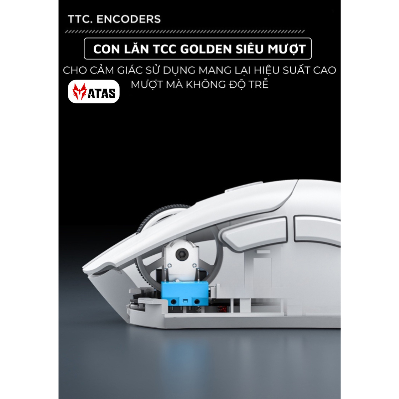 Chuột gaming không dây ATAS X11 Pro - 3 chế độ kết nối - Mắt đọc PAW3311 -  Hỗ trợ App macro - Dock sạc | BigBuy360 - bigbuy360.vn
