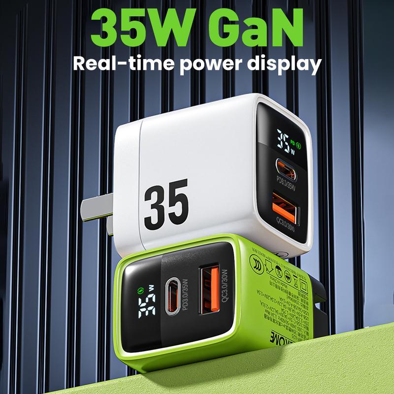 [24 giờ ship] Wekome Củ sạc nhanh GaN 35W 2 cổng USB Type-C PD3.0/QC3.0 Cho iphone SAMSUNG WP-U25 | BigBuy360 - bigbuy360.vn