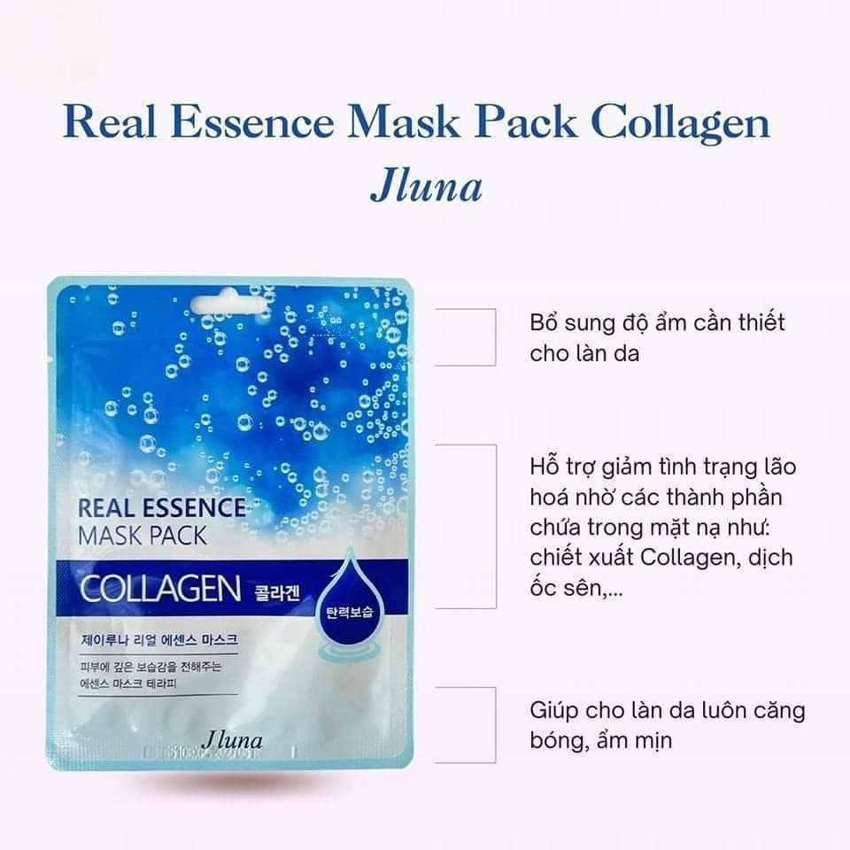 Lẻ 1 Mặt Nạ Jluna Real Essence Mask Pack 20ml Hàn Quốc