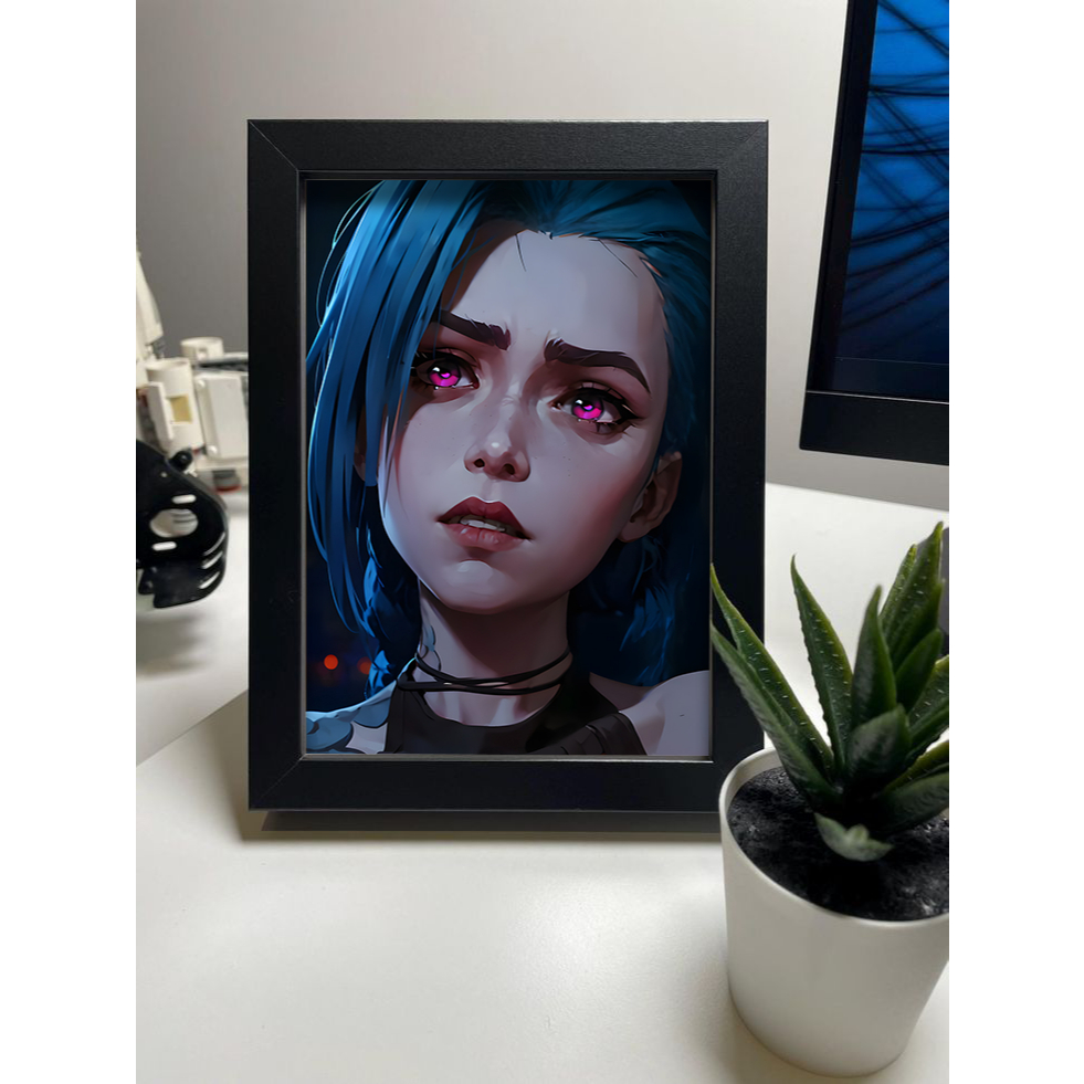 Khung Ảnh Để Bàn Arcane Jinx Poster Liên Minh Huyền Thoại, Tranh Treo Tường Decor Phòng Ngủ Phòng Họ