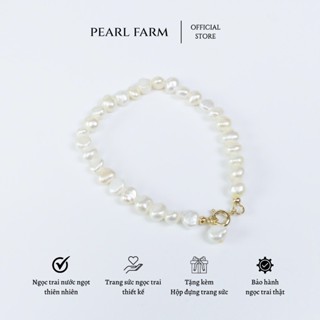  Lắc Tay Ngọc Trai Nước Ngọt Dáng Dị Móc Cài 2 Chất Liệu Pearl Farm 