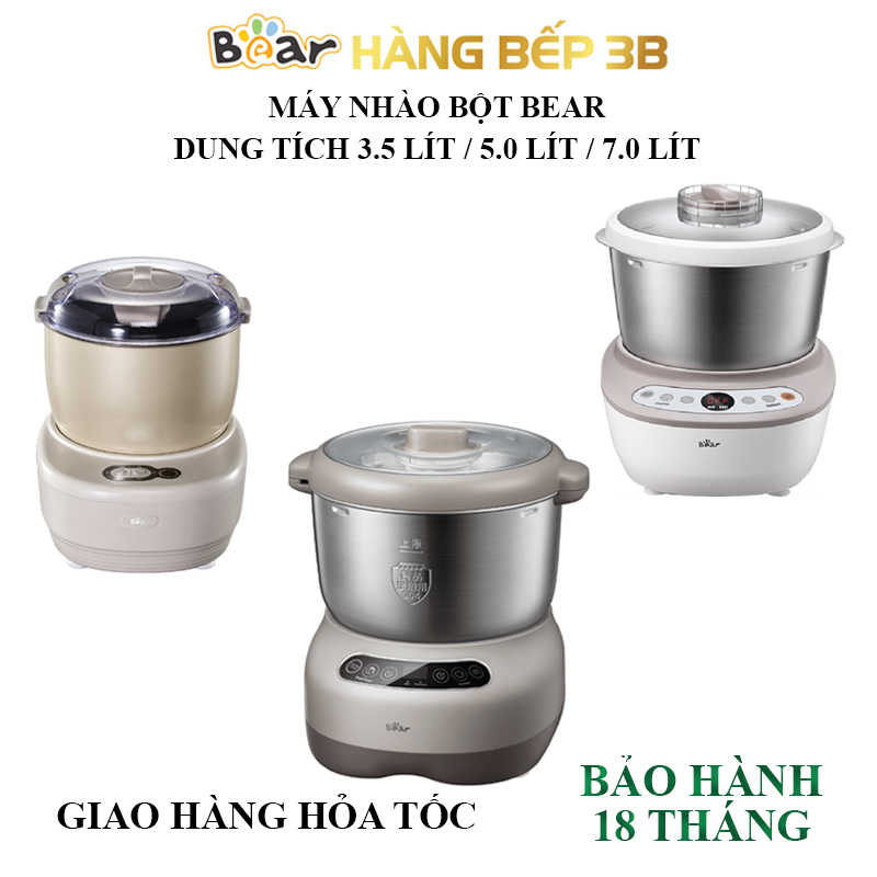 Máy nhào bột Bear DM-B70V1 (7L) / DM-B50V1 (5L) / HMJ-A35Q2 (3.5L) - Bảo hành 18 tháng
