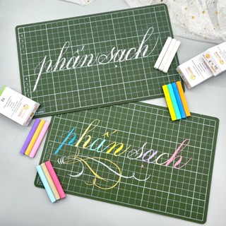 Phấn viết bảng không bụi Cleany Hàn Quốc Bút mài thầy Ánh siêu sạch hộp 10 viên