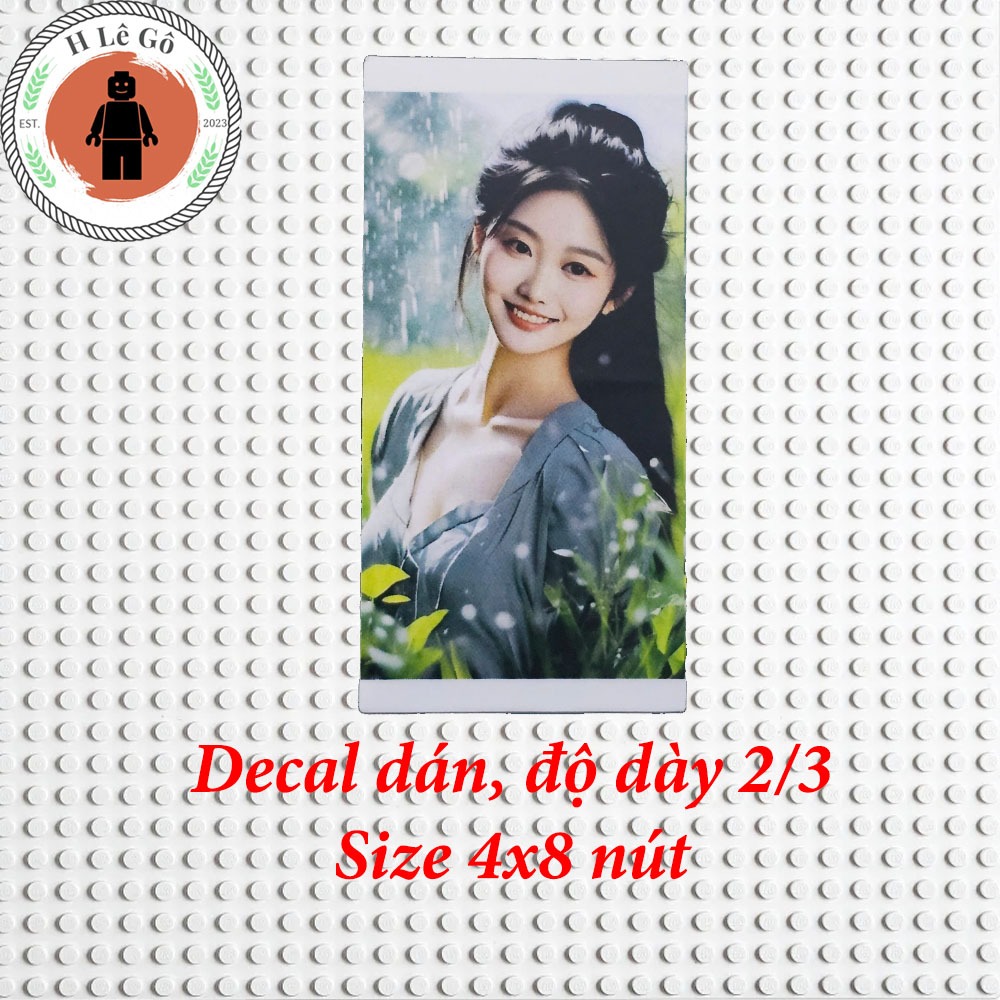 Tranh công chúa Decal dán size 4x8 nút hàng mới