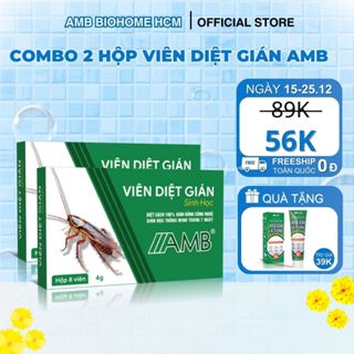 Combo 2 hộp thuốc diệt gián  sinh học AMB, Viện Hàn lâm khoa học Việt Nam, diệt tận gốc tất cả các loại gián, an toàn