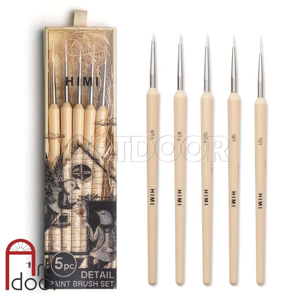 [ARTDOOR] Bộ cọ vẽ đầu tỉa Gouache MIYA HIMI Yellow (5 cây)