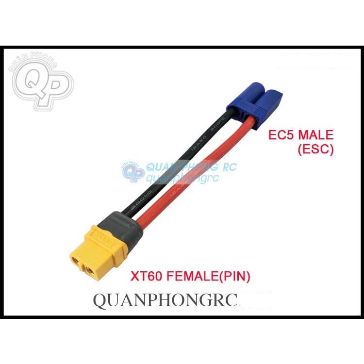 Cáp chuyển pin / esc EC5 - XT60