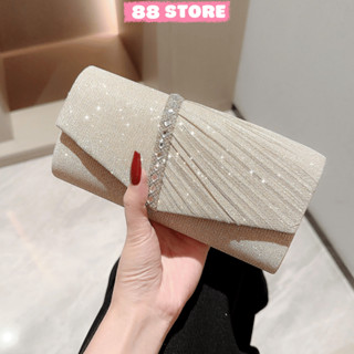 Túi xách nữ,ví nữ dự tiệc cầm tay,đính kim tuyến lấp lánh sang chảnh,kèm dây đeo chéo VI-27