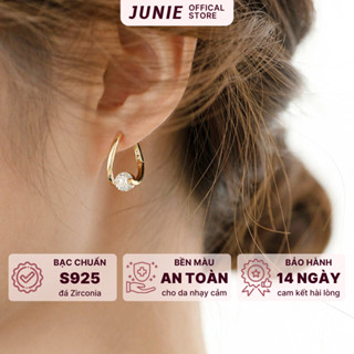 Khuyên Tai Bạc Mạ Vàng 14K Nữ ALYSSA Tạo Tác Độc Đáo, Phong Cách Nhẹ Nhàng, Dễ Thương