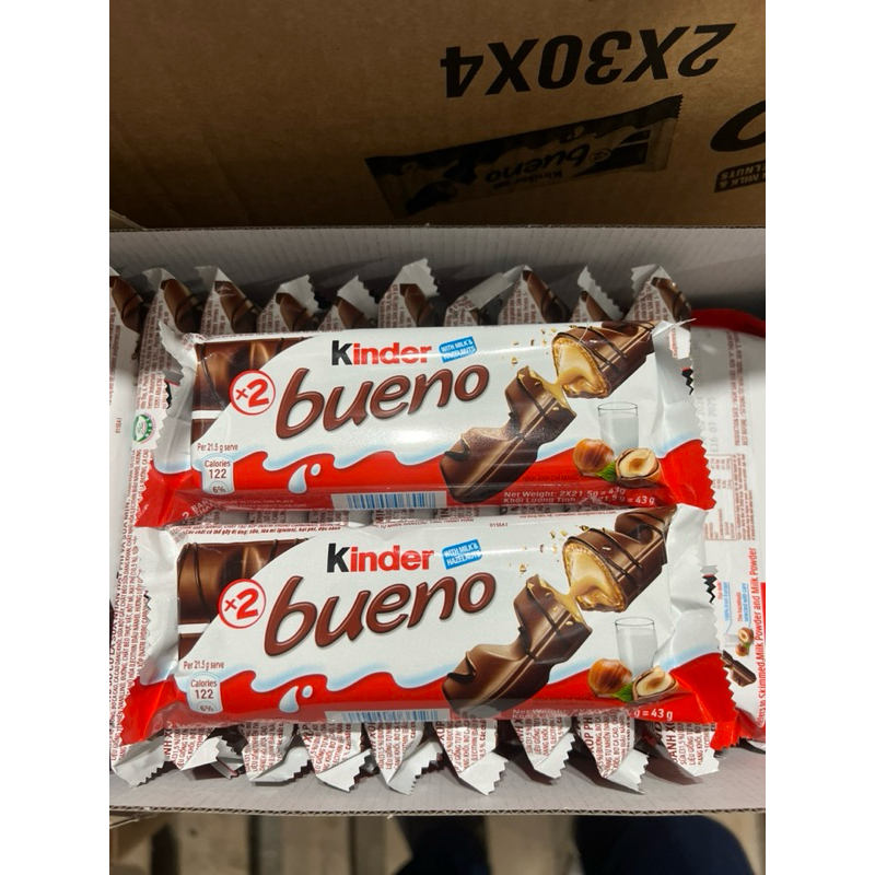 Bánh Chocolate Nhân Hạt Dẻ Kinder Bueno 43g (Gói 2 Thanh)