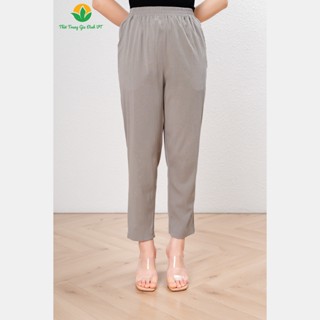 Quần dài nữ chất Linen đũi màu baggy thời trang Việt Thắng - Q06.5408