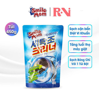 Bột Tẩy Lồng Máy Giặt Smile Mom 450g Công Nghệ Hàn Quốc Dùng Cho Cửa Ngang Cửa Đứng