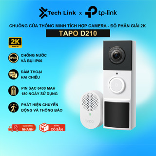 Chuông Cửa Thông Minh Tích Hợp Camera TP-Link Tapo D210 Công Nghệ A.I, Độ Phân Giải 2K 3MP