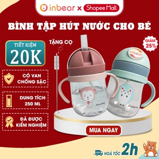 Bình Tập Hút Cho Bé Cao Cấp Inbear 250ml - Chống Sặc - An Toàn Và Tiện Lợi - Bình Tập Uống Nước