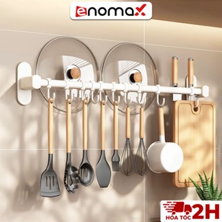 Móc treo đồ Enomax  dán tường, treo đồ nhà bếp treo nắp nồi, chất liệu nhôm hàng không cao cấp trọn đời không gỉ.