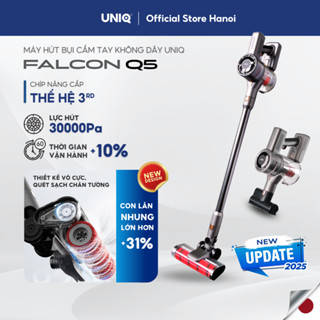 Máy Hút Bụi Không Dây Cầm Tay UNIQ Falcon Q5 Cao Cấp Có Đèn Pin Cây Lau Nhà Ga Giường Nệm Đệm Lông Sàn  Ô Tô Thông  Minh