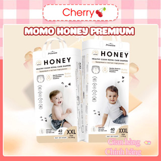 [MẪU MỚI PREMIUM] Tã Bỉm Quần/Dán Momo Honey Thấm Hút, Mềm Mịn, An Toàn Cho Bé Đủ Size NB/S/L54/M60/XL50/XXL48/XXXL46