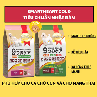  Thức ăn hạt cao cấp cho chó Smartheart Gold - giúp tiêu hóa tốt  Gói 1kg - 3kg  