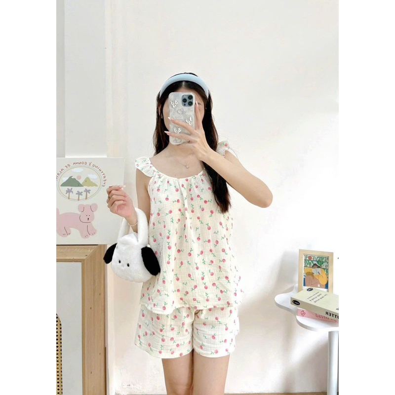 SET ĐỒ BỘ NỮ XÔ MUSLIN CAO CẤP BIGSIZE HỌA TIẾT ĐÁNG YÊU