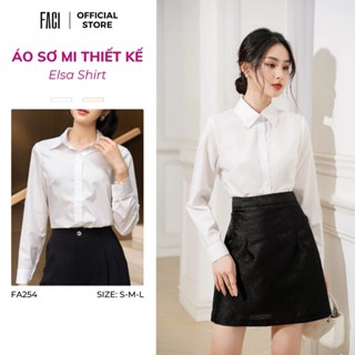 Áo Sơ Mi Nữ FACI Elsa Chất Tằm Thái Cao Cấp Dài Tay Dáng Suông Cổ Đức FA253/254
