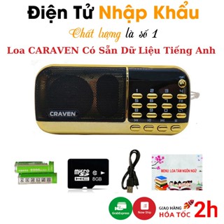Loa Đài Craven 836s Nghe Thẻ Nhớ, USB, FM, Máy Nghe Nhạc Mini Tắm Ngôn Ngữ Caraven, Pin Siêu Trâu - Bh 6 Tháng