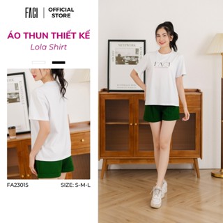 Áo thun nữ FACI Lola Shirt Chất Cotton Co Giãn 4 Chiều Cổ Tròn Ngắn Tay Thoáng Mát FA23015