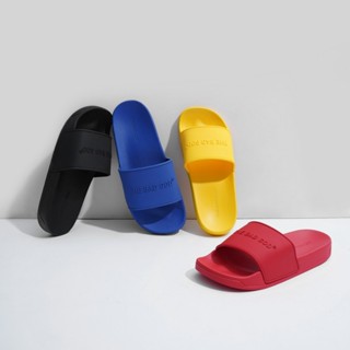 Dép Quai Ngang Nam Nữ The Bad God BasicX01 Chữ Đen Đế PVC Chống Trơn Local Brand Unisex