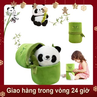  CLCZ✨COD✨Gấu Bông Gấu Trúc Trong Ống Tre 40cm Thú Panda Cây Trúc Cute Qùa Tặng Cao Cấp 
