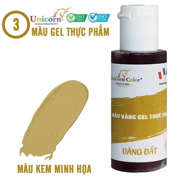 Màu gel thực phẩm Vàng đất 28gr Unicorn