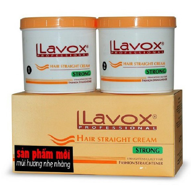 Kem Duỗi Thẳng Tóc Chuyên Nghiệp Lavox Cam 1000mlx2 Thuốc Duỗi Lavox Cam Collagen Siêu Bóng Mượt Hương Thơm Dễ Chịu