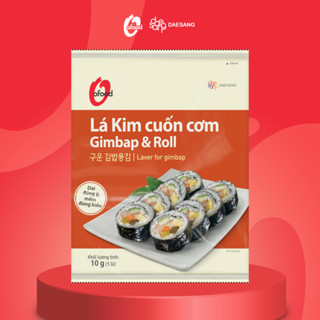 Rong biển / lá kim cuốn cơm Hàn Quốc O'food 10g, sử dụng cho các món kimbap, sushi