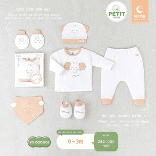 Set sơ sinh Moon chất petit mềm cho bé sơ sinh