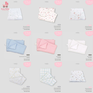 NOUS, PETIT ME KHĂN TẮM XÔ NHĂN 6 LỚP MUSLIN MỀM MỊN họa tiết bé trai, bé gái, Suzy baby