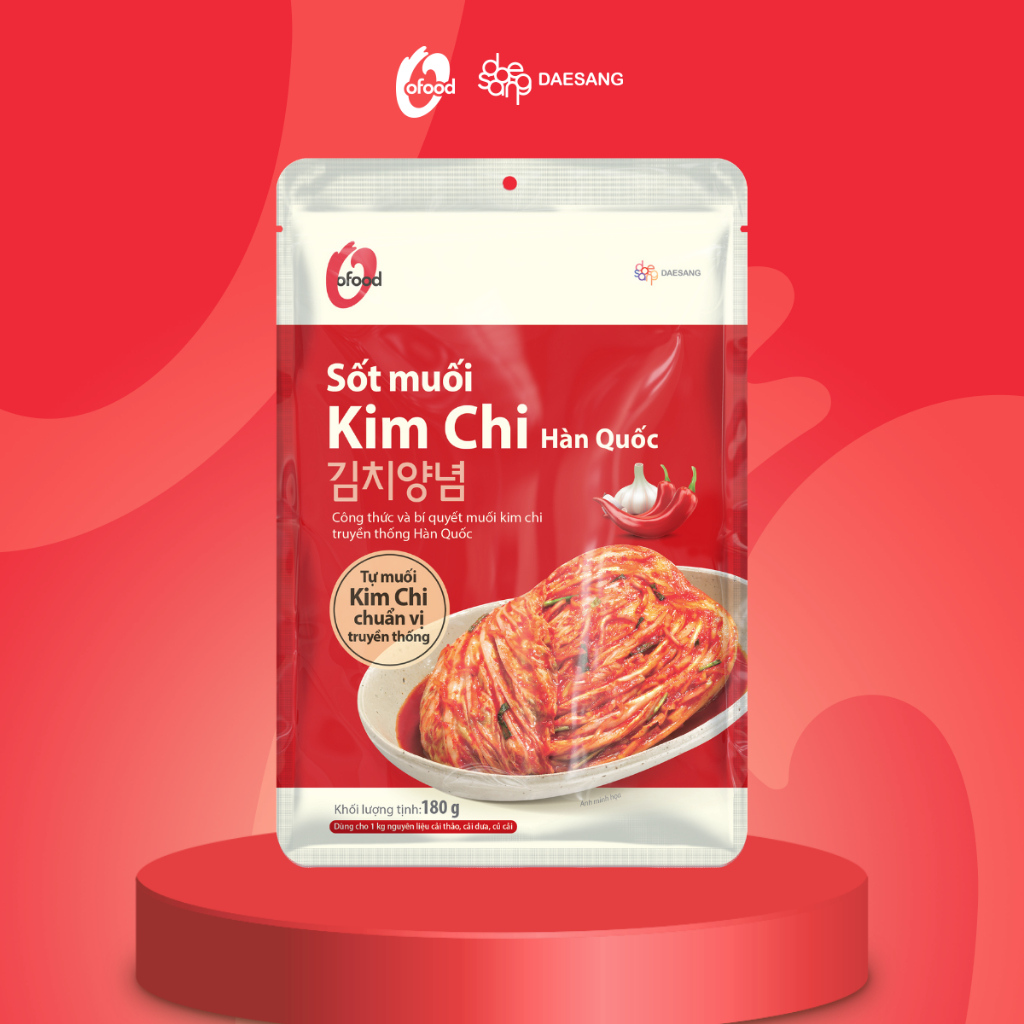 Sốt muối kim chi O'food gói 180g, chuẩn vị Hàn Quốc